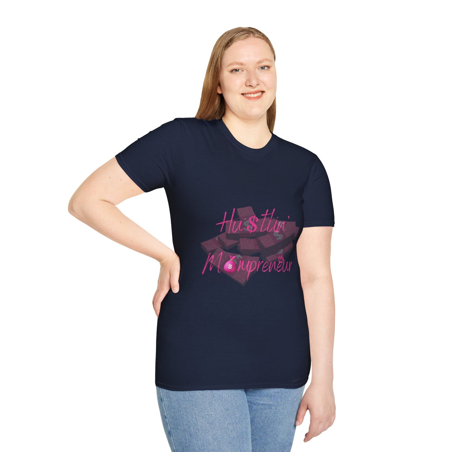 Hustlin' Mompreneur - Unisex Softstyle T-Shirt S-M-L-XL-2XL-3XL-4XL-5XL