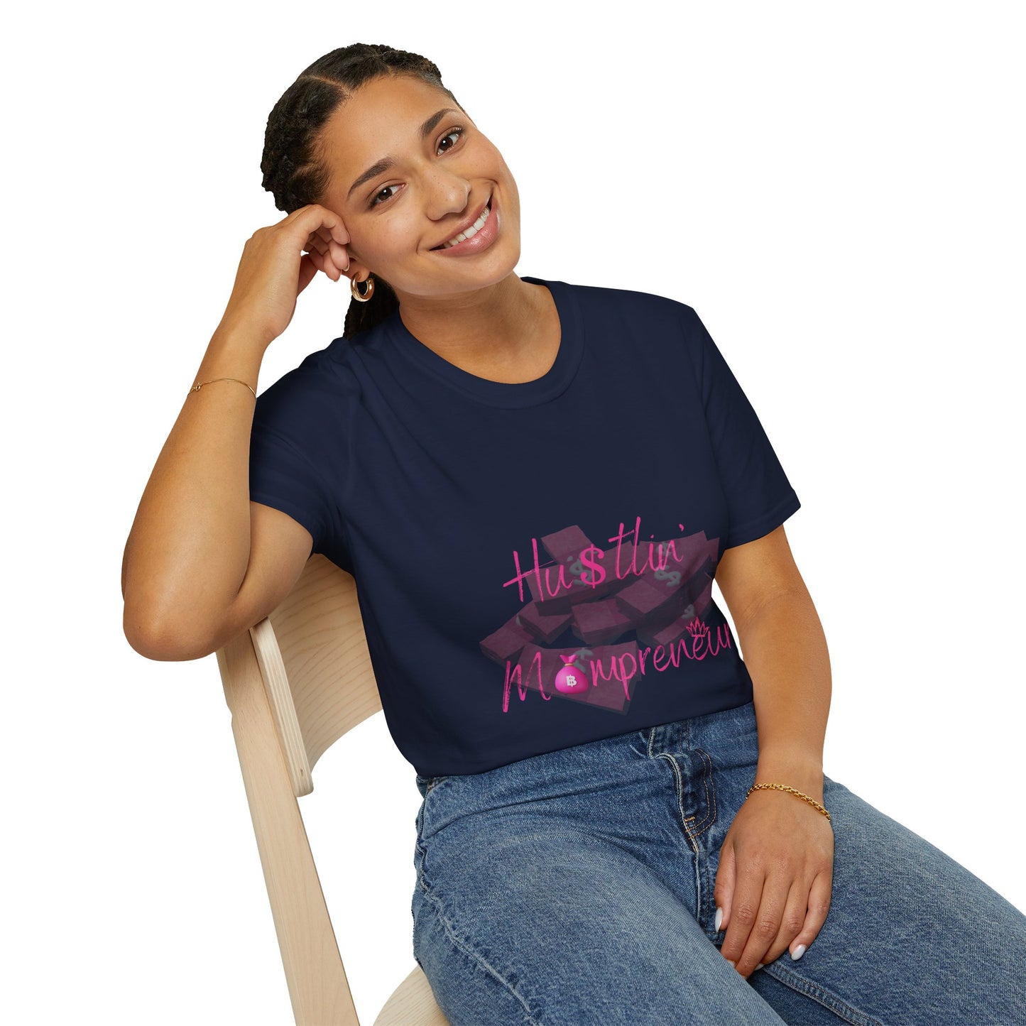 Hustlin' Mompreneur - Unisex Softstyle T-Shirt S-M-L-XL-2XL-3XL-4XL-5XL