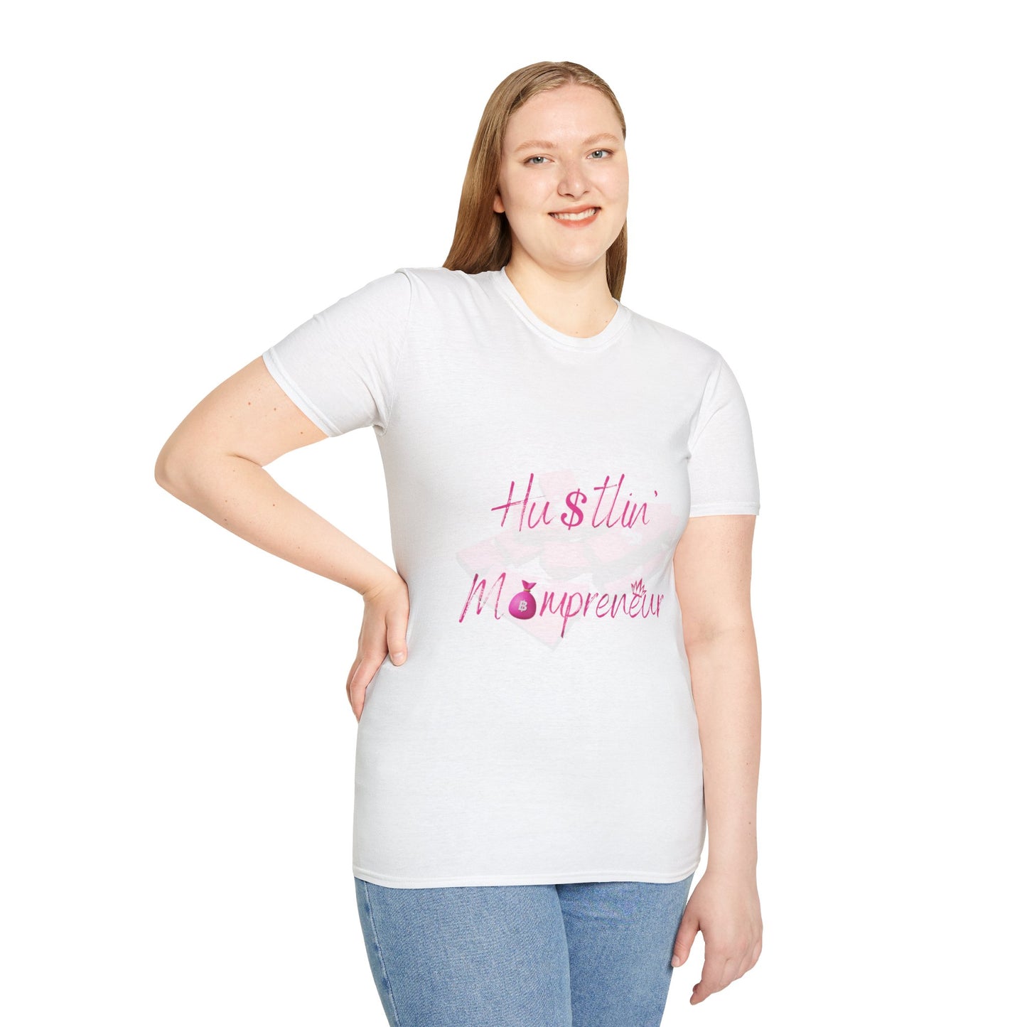 Hustlin' Mompreneur - Unisex Softstyle T-Shirt S-M-L-XL-2XL-3XL-4XL-5XL