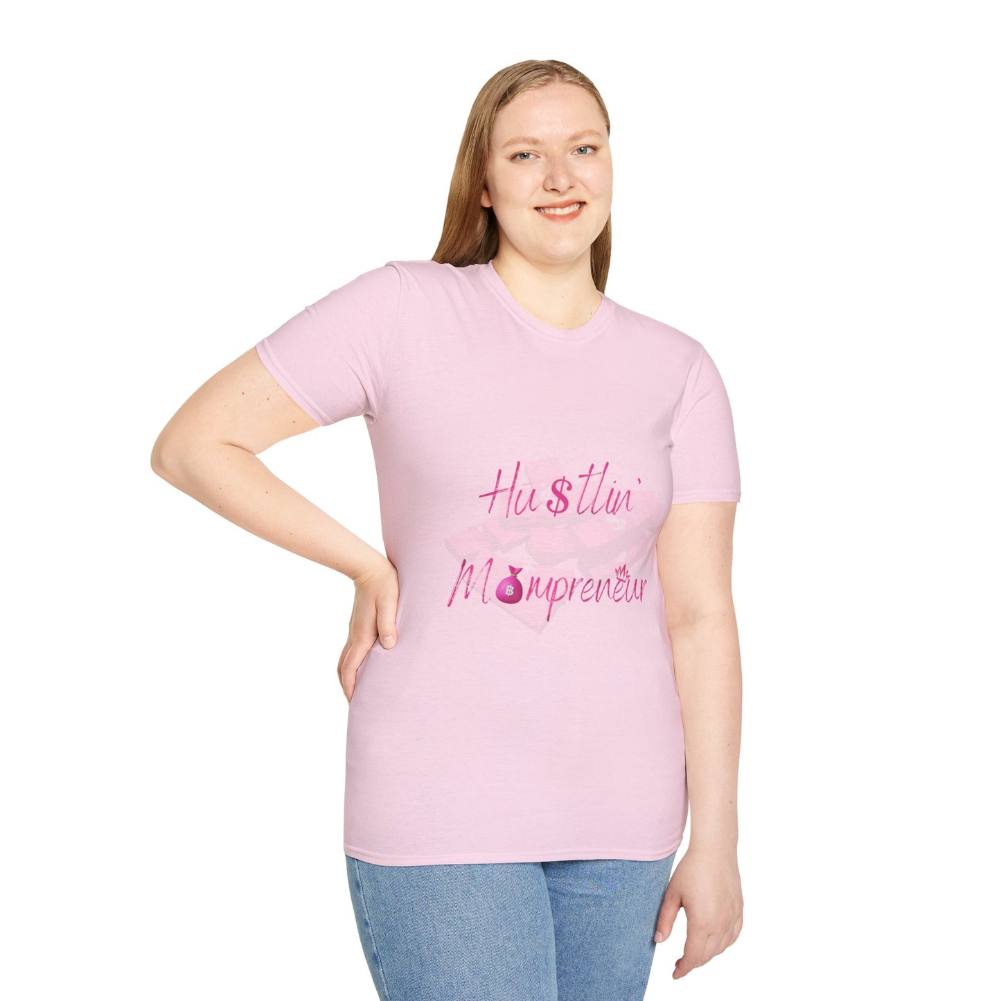 Hustlin' Mompreneur - Unisex Softstyle T-Shirt S-M-L-XL-2XL-3XL-4XL-5XL