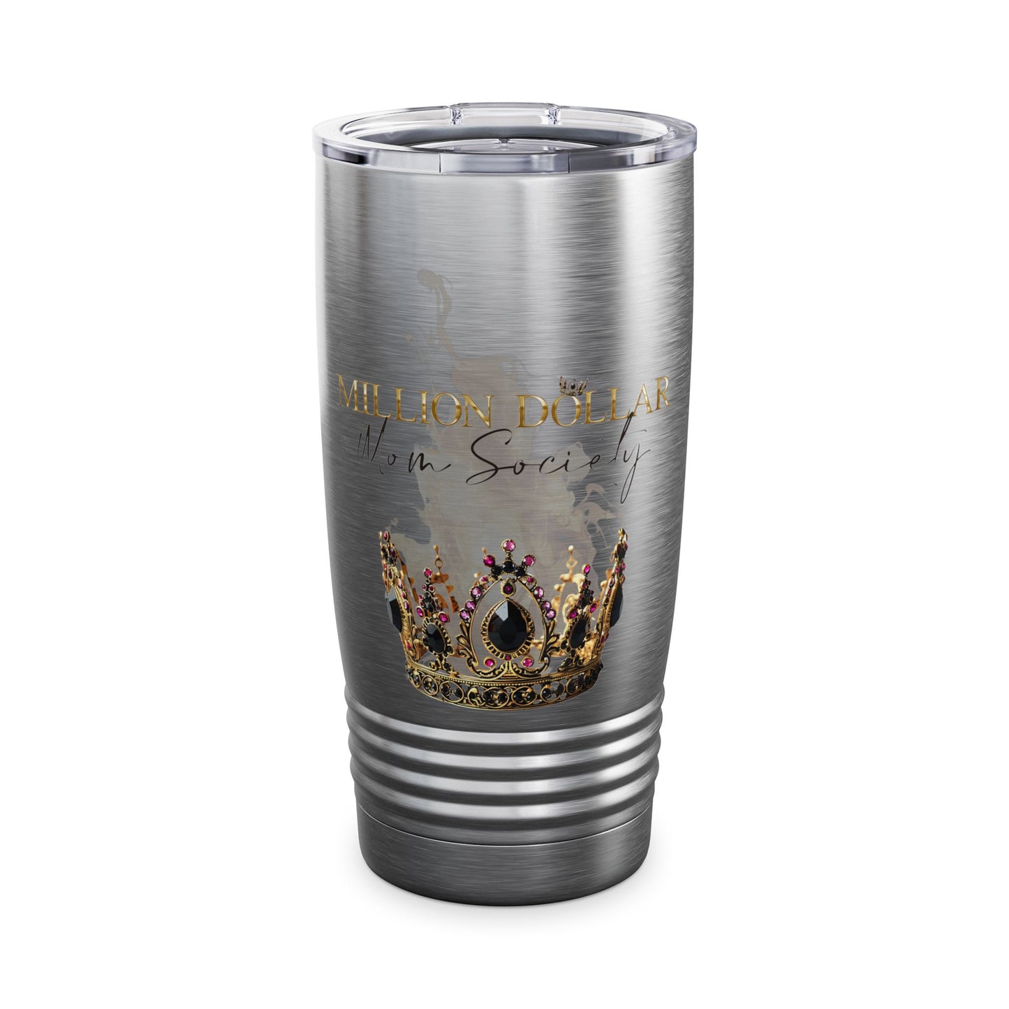 Million Dollar Mom Society Gold Ringneck Tumbler, 20oz 3 Options: Black, White, Stainless Steel