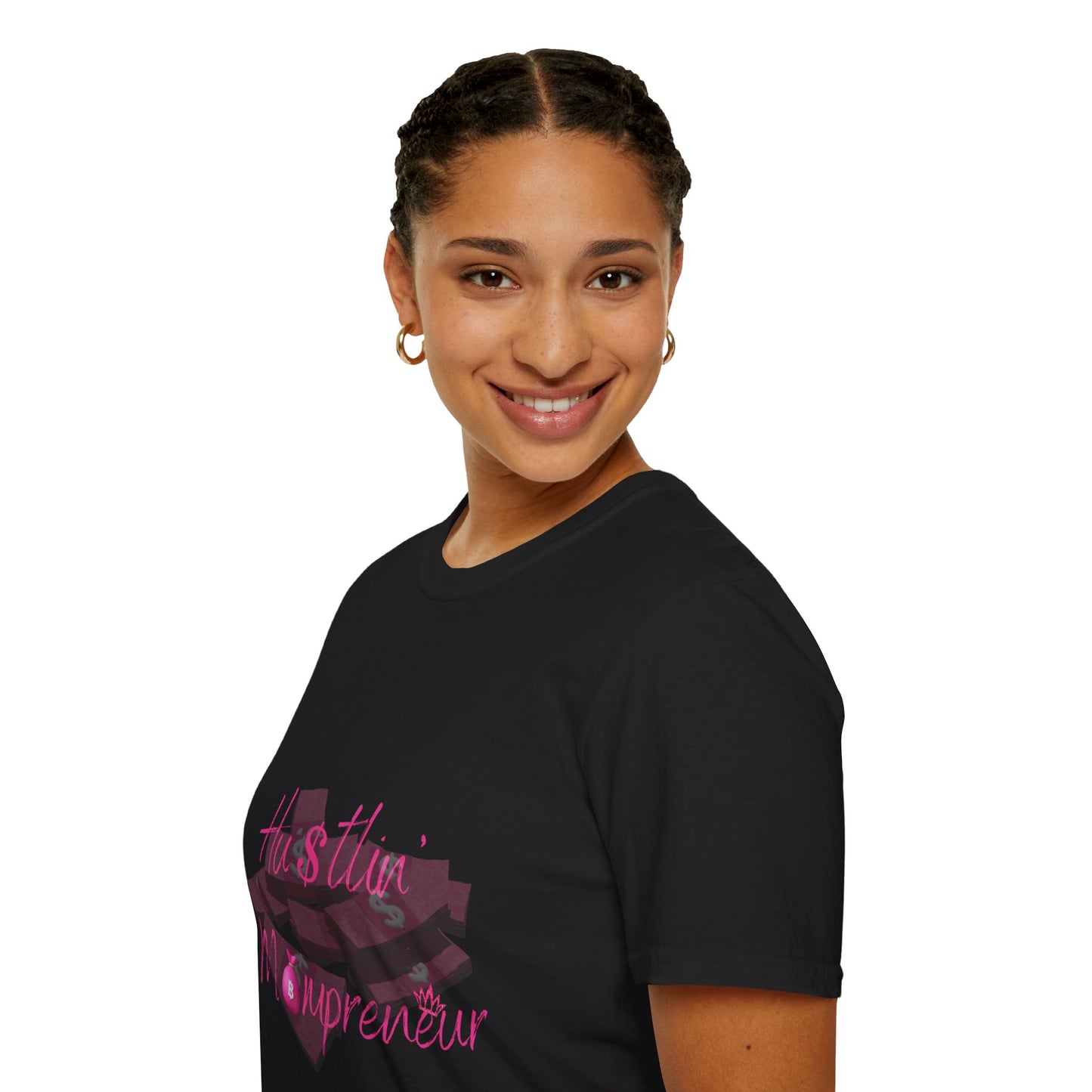 Hustlin' Mompreneur - Unisex Softstyle T-Shirt S-M-L-XL-2XL-3XL-4XL-5XL