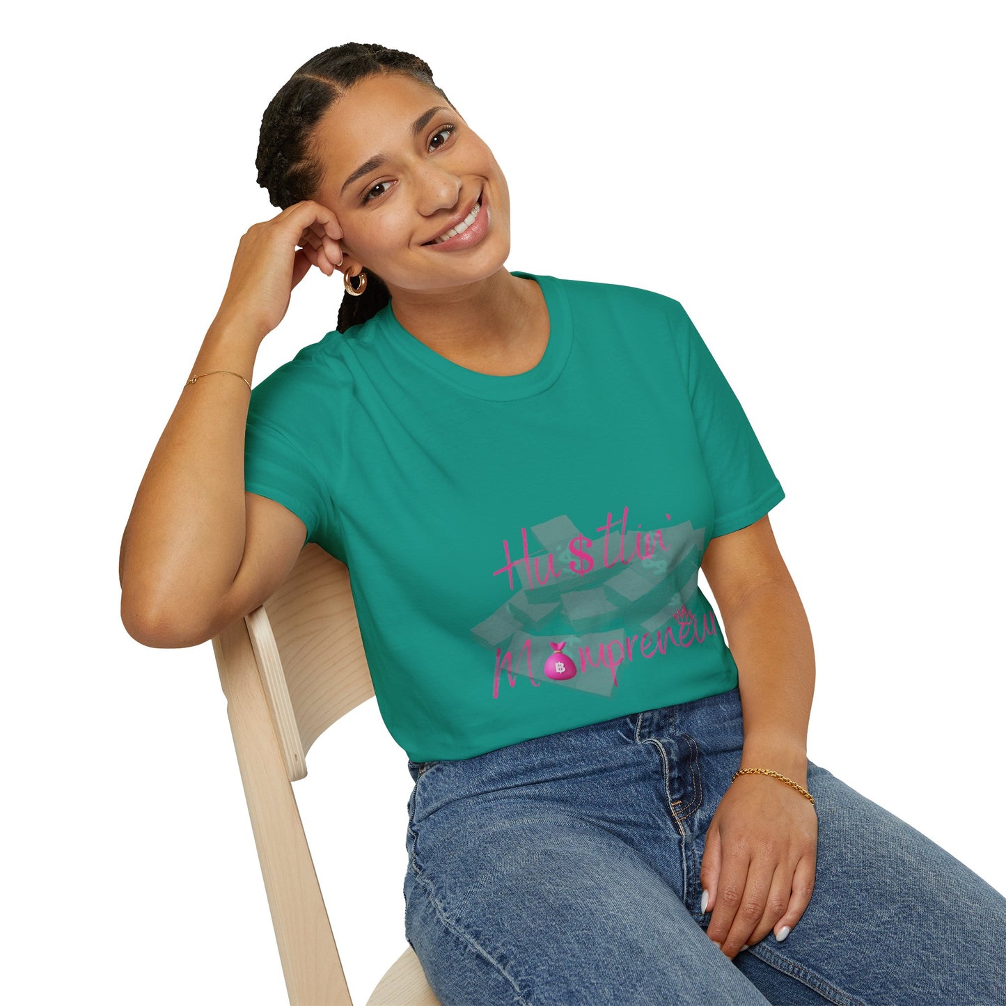 Hustlin' Mompreneur - Unisex Softstyle T-Shirt S-M-L-XL-2XL-3XL-4XL-5XL
