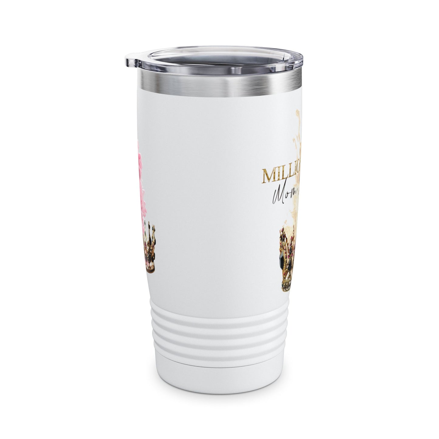 Million Dollar Mom Society Gold Ringneck Tumbler, 20oz 3 Options: Black, White, Stainless Steel