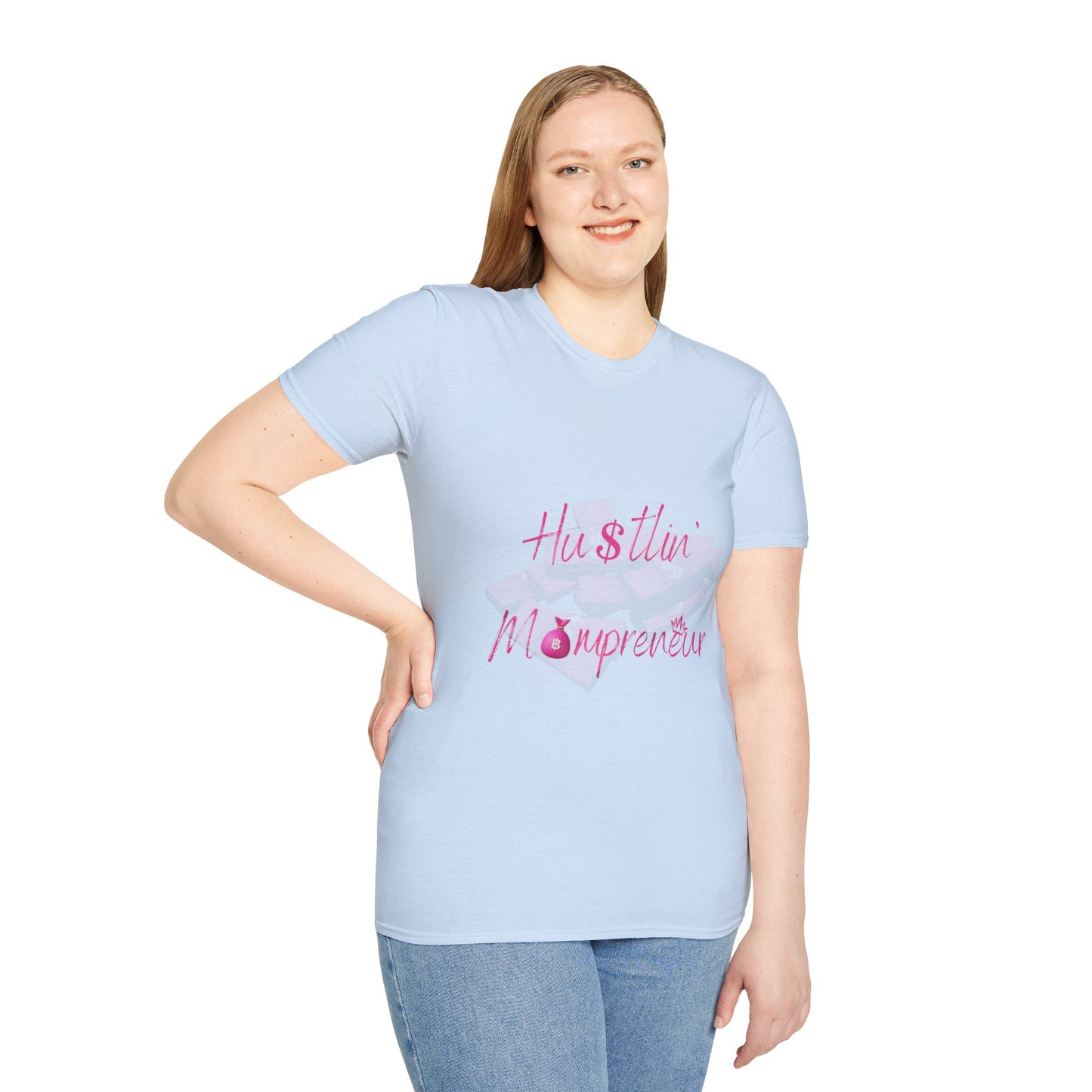 Hustlin' Mompreneur - Unisex Softstyle T-Shirt S-M-L-XL-2XL-3XL-4XL-5XL
