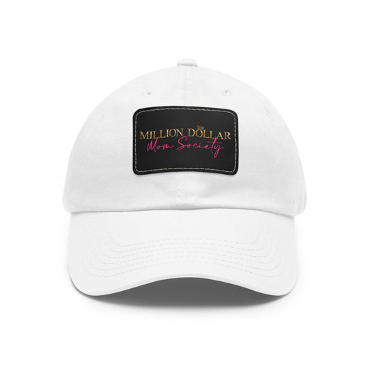 Million Dollar Mom Society Hat with Leather Patch (Rectangle)