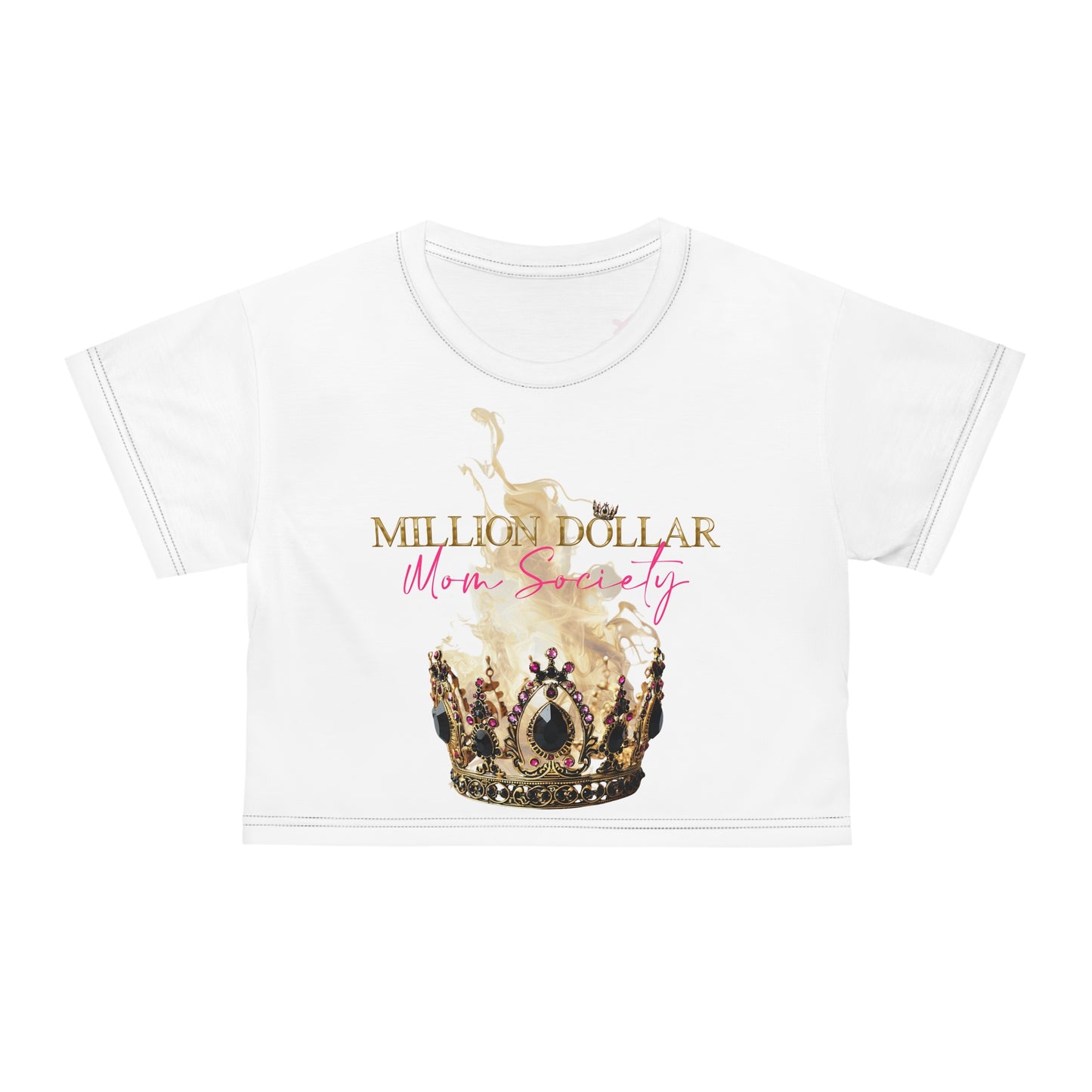 Million Dollar Mom Society Crop Tee (AOP)