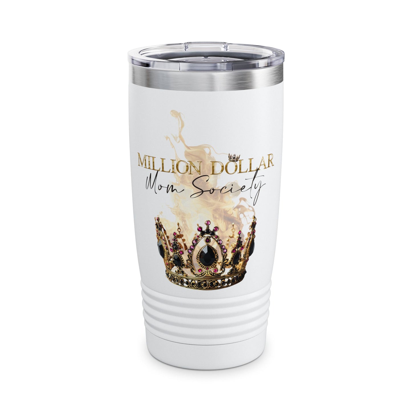 Million Dollar Mom Society Gold Ringneck Tumbler, 20oz 3 Options: Black, White, Stainless Steel