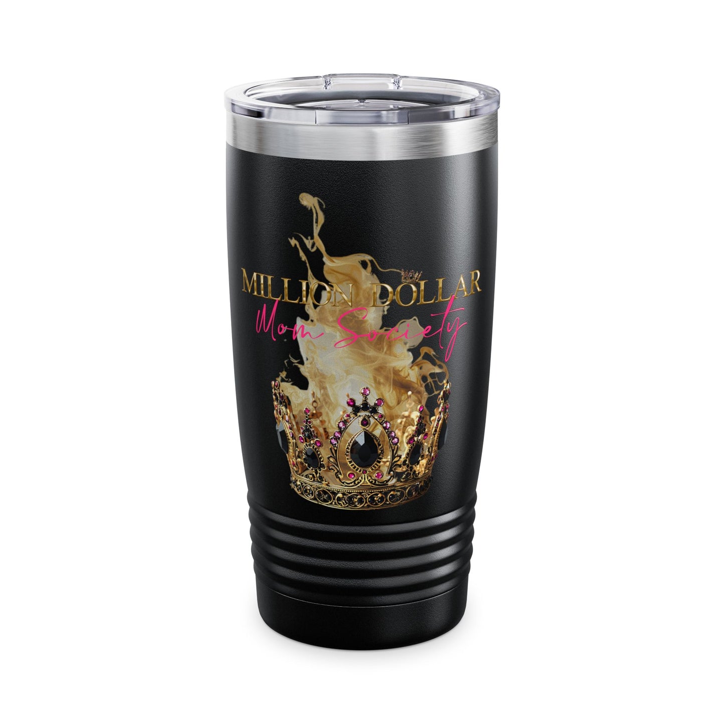 Million Dollar Mom Society Gold Ringneck Tumbler, 20oz 3 Options: Black, White, Stainless Steel