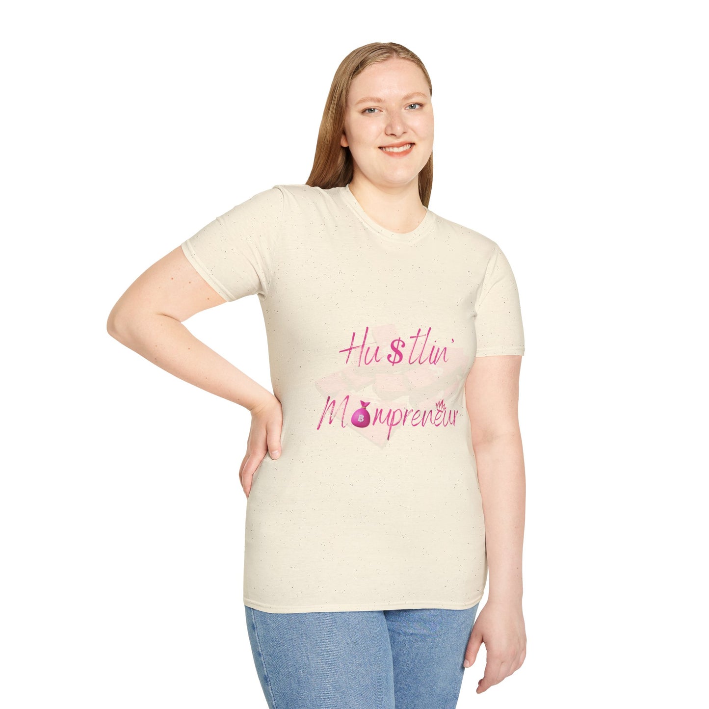 Hustlin' Mompreneur - Unisex Softstyle T-Shirt S-M-L-XL-2XL-3XL-4XL-5XL